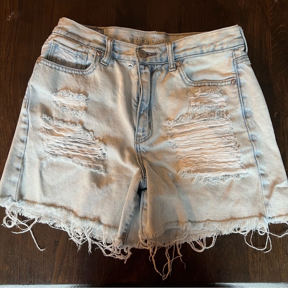 American Eagle High Rise Distressed Shorts